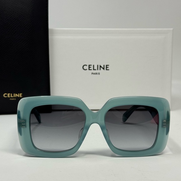 New Celine CL40263F 93B Blue/Grey Gradient 54-17-135 Sunglasses Authentic - Picture 2 of 7